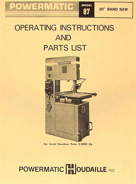 Band Saws Ozark Tool Manuals And Books