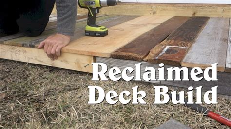 Redwood is easy to distinguish by its deep red color. Building A Tiny House Deck From Reclaimed Materials - YouTube
