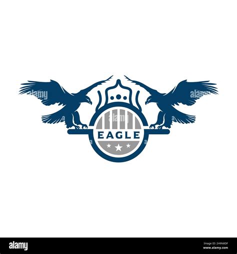 Eagle Shield Logo Design Template Stock Photo Alamy