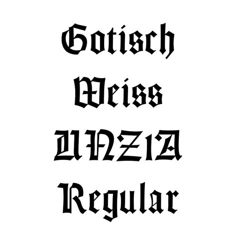 Gotisch Weiss Unz1a Regular Creazilla