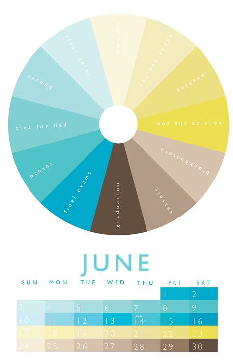 A monthly inspection color for may would be green and yellow, or for december would be orange and blue. unique june colors | I WISH I had designed these ...