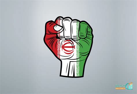 وکتور مشت پرچم ایران لایه باز دانلود طرح لایه باز تجیران