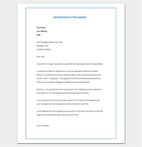Regine Letter For Company Sample Resignation Letter