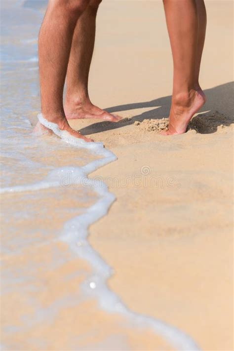 Legs Of A Kissing Couple On A Sea Beach Stock Image Image Of Love