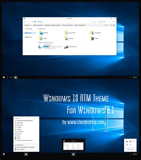 Windows10 Rtm Theme For Windows 81 By Cleodesktop On Deviantart