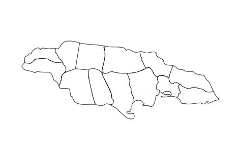 Doodle Map Of Jamaica With States 2549176 Vector Art At Vecteezy