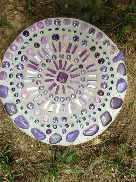 Purple Mosaic Stepping Stone Decorative Stepping Stones Stepping