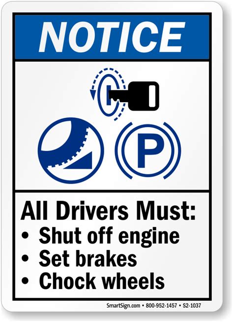 Truck Drivers Signs Truck Driver Entrance Signs