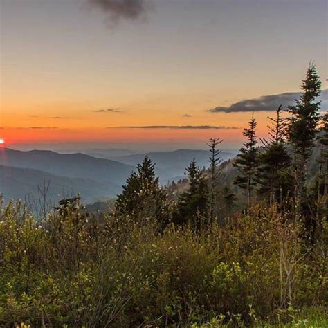 Sunset At Clingmans Dome In The Great Smoky Mountains Northcarolina