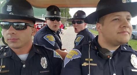 A Group Of Indiana State Police Troopers Feeling Nostalgic On The Final