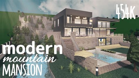 Modern Mountain Side Mansion Speed Build Roblox Bloxburg Tour