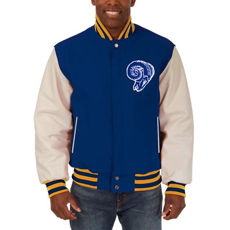 Jh Design Los Angeles Rams Royal Domestic Vintage Two Tone Wool Leather