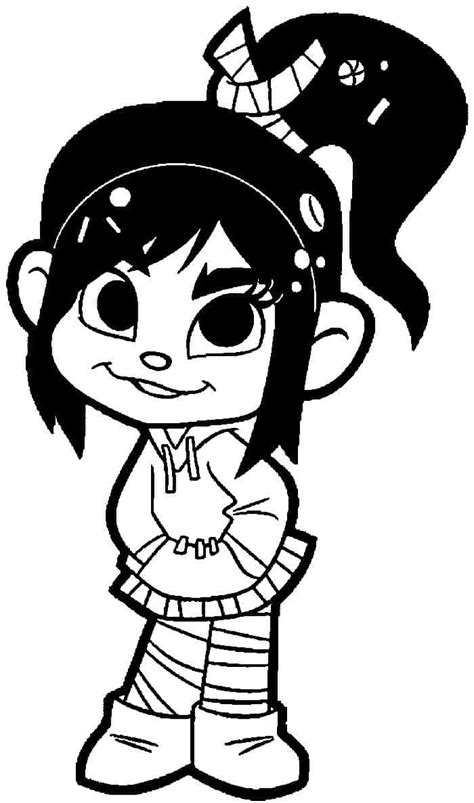 Vanellope Of Wreck It Ralph Coloring Pages | Cartoon coloring pages, Coloring pages for girls