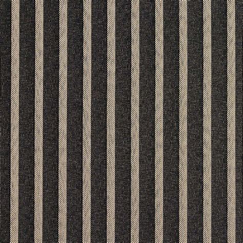 Black Striped Jacquard Woven Upholstery Fabric By The Yard