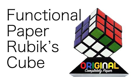 Free rubik ppt template contains an illustration of the popular rubik cube that only smart people can solve and you can use this free template for powerpoint to decorate your presentations on iq, intelligence as well as problem solving presentations or logical thinking slide designs. Functional Paper Rubik's Cube 3x3x3 | DIY - YouTube