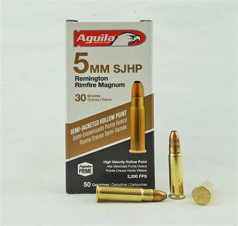 Aguila 5mm Rrm 30 Grain Sj Hp 50 Round Box