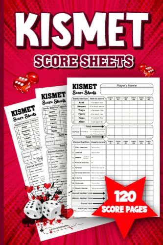 Kismet Score Sheets Kismet Scoring Game Record Keeper Book Blank Form