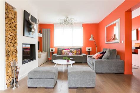 27 head turning orange living room designs photo gallery home awakening