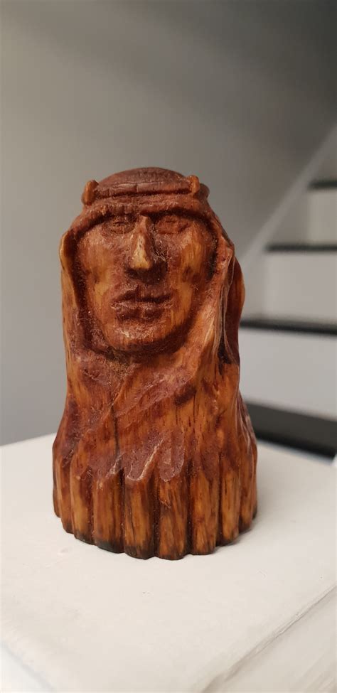 Little Wood Carved Figure Antiques Board