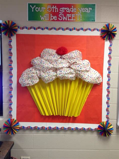 Cupcake Bulletin Board For Birthday Celebration