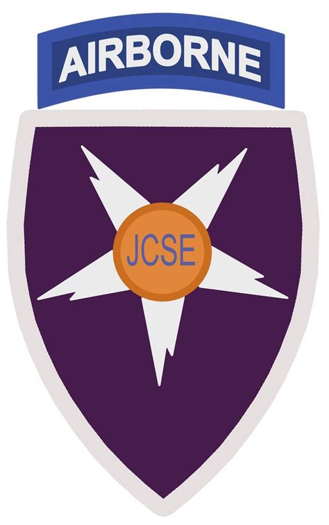 An Airborne Shield With The Word Jcse On It