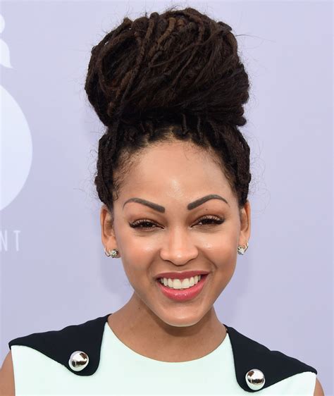 Meagan Good Braided Bun - Meagan Good Hair Looks - StyleBistro