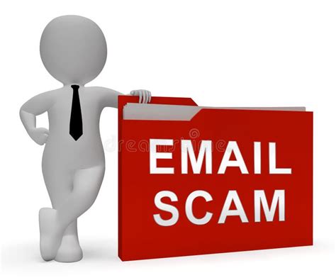 Phishing Scam Email Identity Alert 3d Rendering Stock Illustration