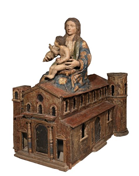 Virgin And Child In The Holy House Of Loreto Italy 17th Century Ref