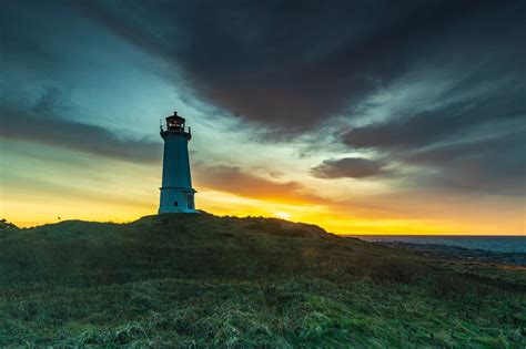 Louisbourg Lighthouse Cape Breton Nova Scotia Canada