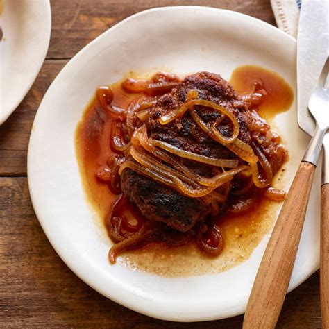 Salisbury steak may be a vintage recipe, but we're fully on board for the comeback. Salisbury Steak | Recipe | Salisbury steak recipes, Food ...