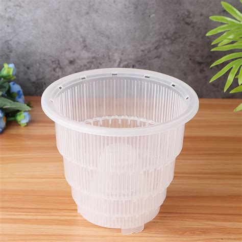 Free uk delivery on seed only orders. 5/6/7 Inch PP Plastic Clear Flower Pot Orchid Planter ...