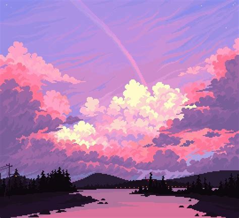 Pin By Sʀ↫sᴏᴏᴋ♡ ↶sᴏᴏᴋ↷ On ℯ Pixel Art Landscape Pixel Art Background
