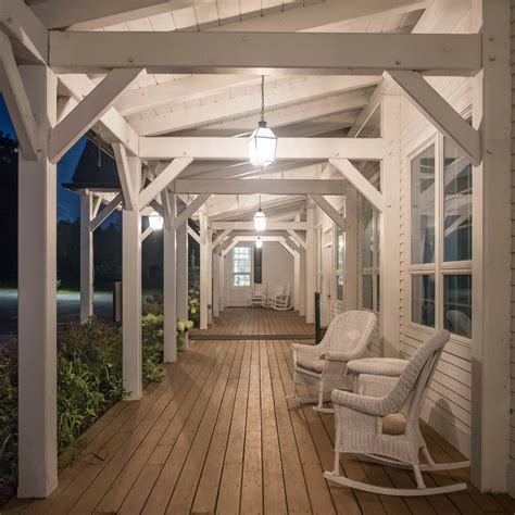 As you can see, the tongue and groove serves as the ceiling…it mirrors the ceiling on the interior of the home. VTel Porch