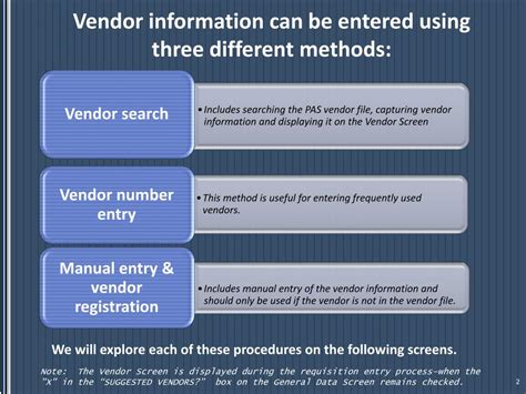 Ppt How To Look Up A Vendor In The Database Powerpoint Presentation