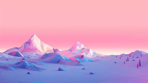 1920x1080 Polygon Mountains Minimalist Laptop Full Hd