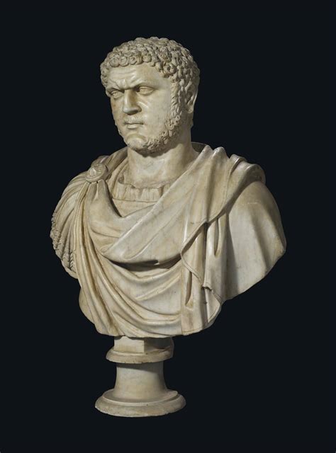 A Marble Bust Of Caracalla After The Antique Italian Probably Roman
