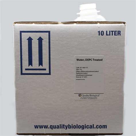 Quality Biological Inc Water Depc Treated 10 Liters Quantity Each