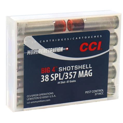 Cci 38 Special357 Magnum 84 Grain 4 Shotshell Ammo Deals