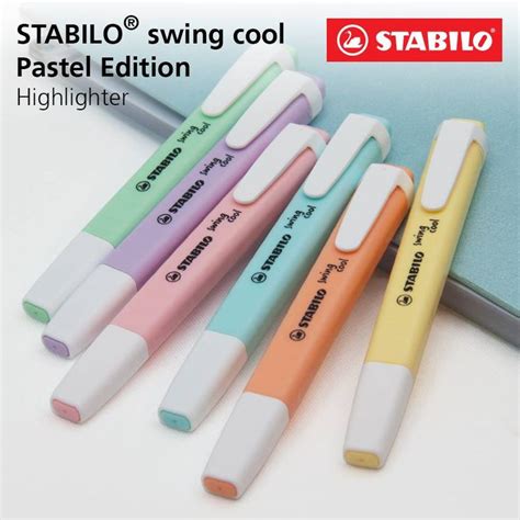 Stabilo Swing Cool Pastel Highlighter 6 Colors Útiles Para La