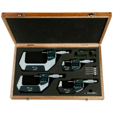 293 961 30 Mitutoyo Mdc 4 Piece Electronic Micrometer Set With Spc