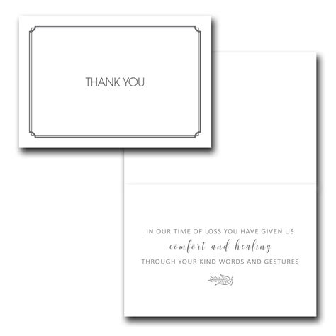 Funeral Thank You Cards With Envelopes Set Of Bulk X Sympathy