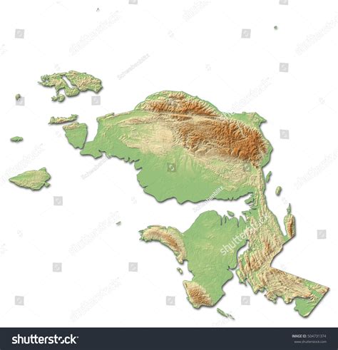 Relief Map West Papua Indonesia 3drendering Stock Illustration 504731374