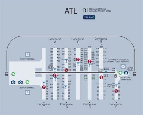 Your Guide To The Atlanta Airport Airport Map Atlanta Airport