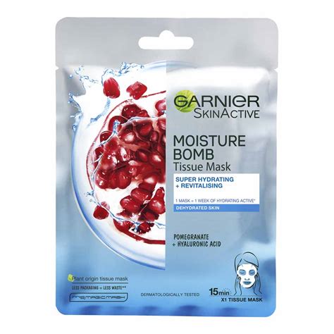 Garnier Skin Active Moisture Bomb Pomegranate Hydrating Tissue Face