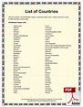 List Of Countries In The World By Continent And Their Capitals - Bobbi ...