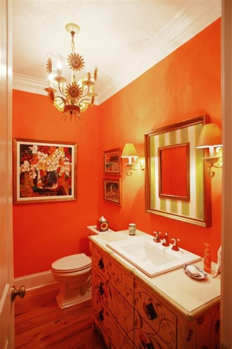 Orange Bathroom Decor In 2020 Orange Bathroom Decor Orange Bathrooms