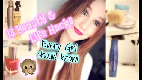 13 Life And Beauty Hacks Every Girl Should Know ♡ Youtube