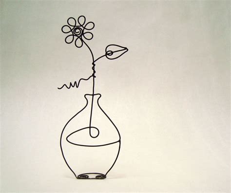 Art & models » models & sculptures » wire models » wire trees ». flowers | Objets, Creatif, Sculpture