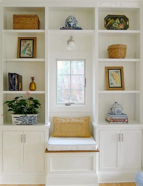 Sweet Window Seat Tucked Into Symmetrical Built Ins From Callingithome
