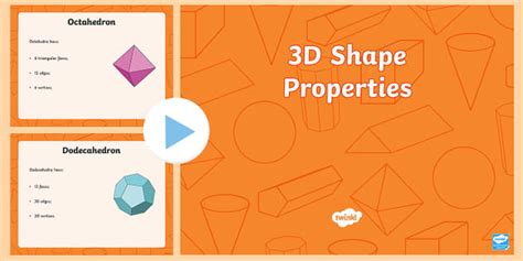 Properties Of 3d Shapes Powerpoint Geometry Maths